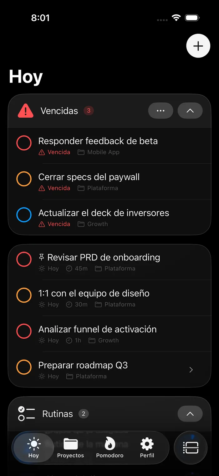 Hoy, con lo vencido arriba