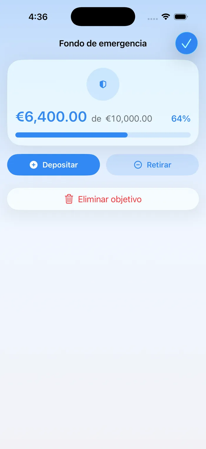Un objetivo de ahorro