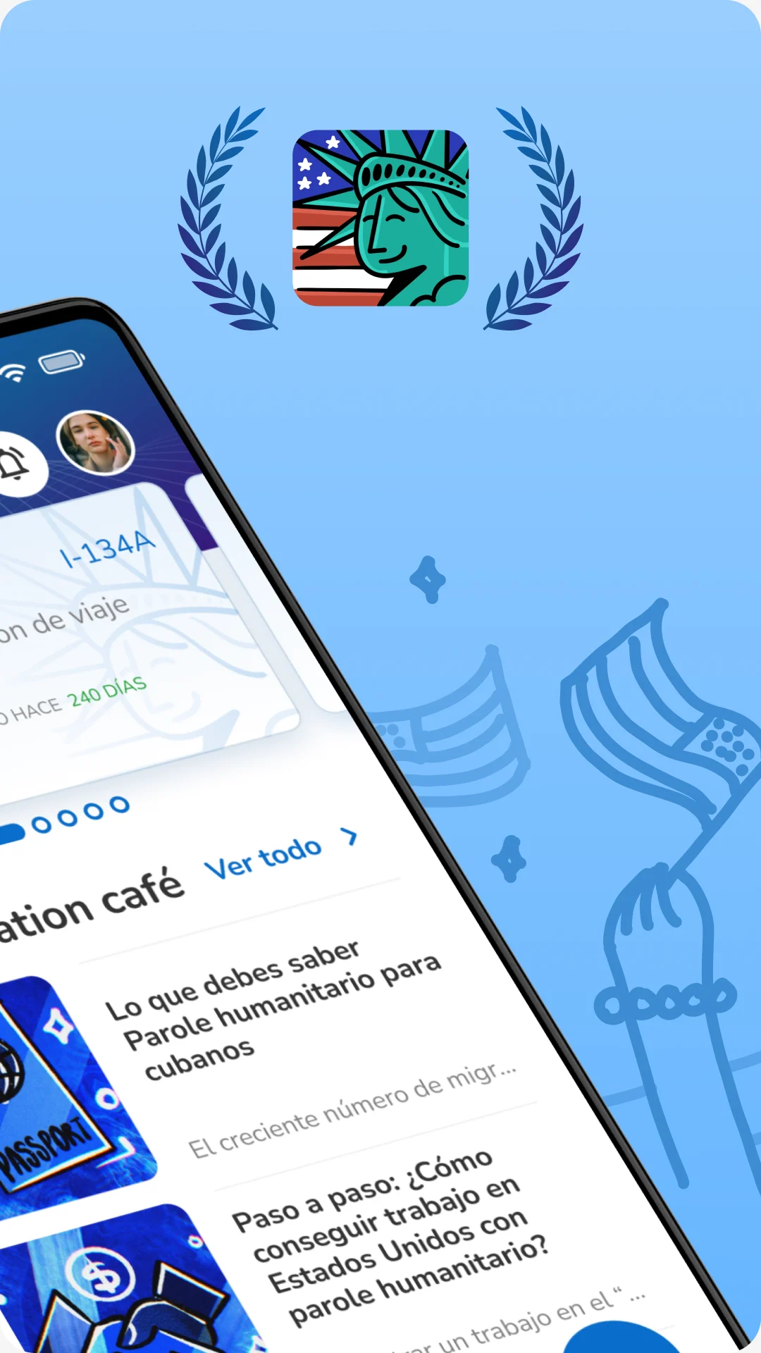 El inicio de la app, con el caso en curso