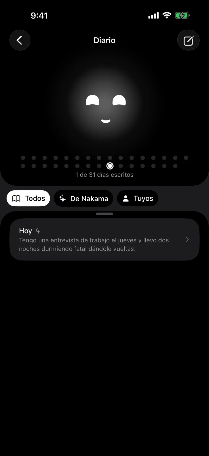 El diario: un punto por día, de Nakama o tuyo