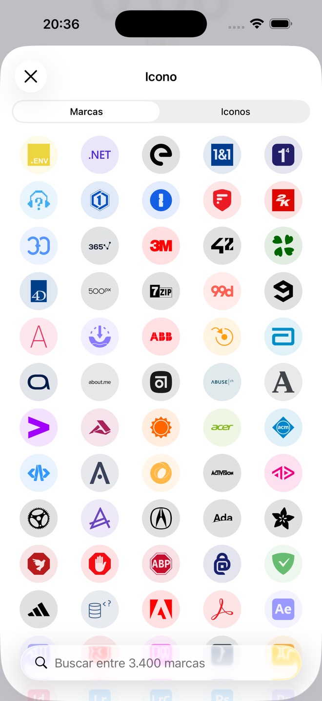 El selector de marcas