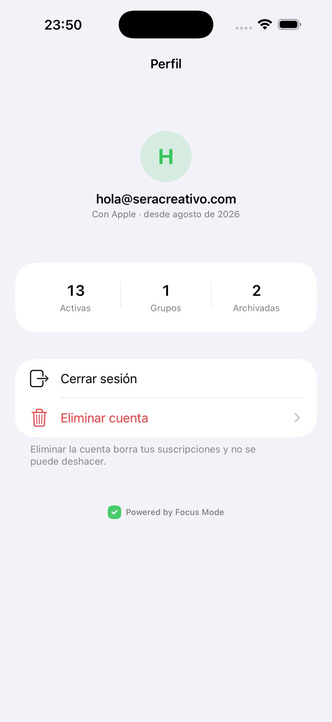 El perfil, con el recuento y el sello