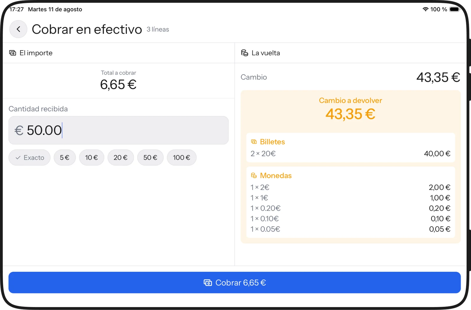 El cobro
